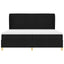 Box spring seng med madras Sort 200 x 200 cm Stof