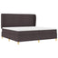 Box spring seng med madras Mørk Brun 200 x 200 cm Stof