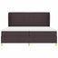 Box spring seng med madras Mørk Brun 200 x 200 cm Stof