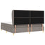 Box spring seng med hovedgærde Gråbrun 200 x 200 cm Stof