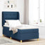 Box spring seng med hovedgærde Blå 190 x 90 cm Stof
