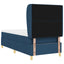 Box spring seng med hovedgærde Blå 200 x 90 cm Stof