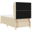 Box spring seng med hovedgærde Creme 200 x 100 cm Stof