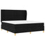 Box spring seng med hovedgærde Sort 200 x 180 cm Stof