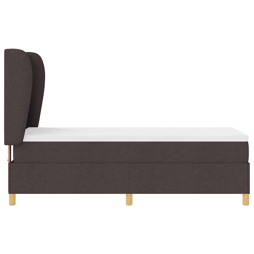 Box spring seng med pude Mørk Brun 200 x 80 cm Stof