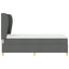 Box spring seng med hovedgærde Mørkegrå 190 x 90 cm Stof