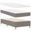 Box spring seng med hovedgærde Gråbrun 190 x 90 cm Stof