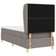 Box spring seng med hovedgærde Gråbrun 190 x 90 cm Stof