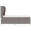 Box spring seng med hovedgærde Gråbrun 190 x 90 cm Stof