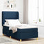 Box spring seng med hovedgærde Blå 190 x 90 cm Stof