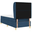 Box spring seng med hovedgærde Blå 190 x 90 cm Stof