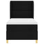 Box spring seng med hovedgærde Sort 200 x 90 cm Stof