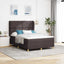 Box spring seng med hovedgærde Mørk Brun 190 x 140 cm Stof