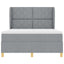 Box spring seng med hovedgærde Lysegrå 200 x 140 cm Stof