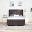 Box spring seng med hovedgærde Mørk Brun 200 x 140 cm Stof