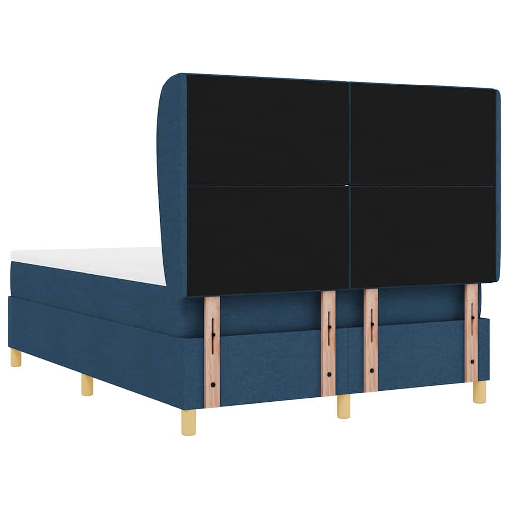 Box spring seng med hovedgærde Blå 200 x 140 cm Stof