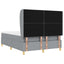 Box spring seng med hovedgærde Lysegrå 200 x 160 cm Stof