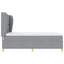 Box spring seng med hovedgærde Lysegrå 200 x 160 cm Stof