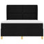 Box spring seng med hovedgærde Sort 200 x 160 cm Stof