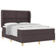 Box spring seng med hovedgærde Mørk Brun 200 x 160 cm Stof