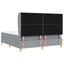 Box spring seng med hovedgærde Lysegrå 200 x 180 cm Stof