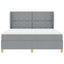 Box spring seng med hovedgærde Lysegrå 200 x 180 cm Stof
