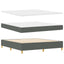 Box spring seng med hovedgærde Mørkegrå 200 x 180 cm Stof