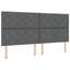 Box spring seng med hovedgærde Mørkegrå 200 x 200 cm Stof