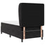 Box spring seng med madras Sort 200 x 90 cm Fløjl
