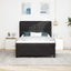 Box spring seng med madras Sort 190 x 140 cm Fløjl