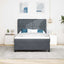 Box spring seng med hovedgærde Mørkegrå 200 x 160 cm Fløjl