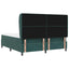 Box spring seng med madras Mørkegrøn 200 x 180 cm Fløjl