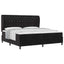 Box spring seng med madras Sort 200 x 200 cm Fløjl