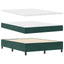 Box spring seng med hovedgærde Mørkegrøn 190 x 140 cm Fløjl