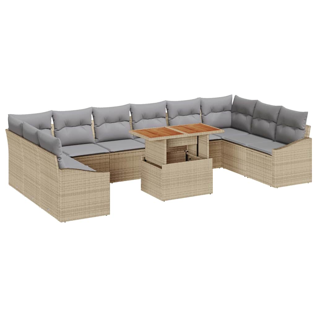Havesofa Sæt 11 stk. Beige og grå