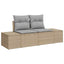 Havesofa Sæt 8 stk. Beige polyrattan