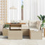 Havesofa Sæt 5 stk. Beige og creme