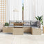 Havesofa Sæt 6 stk. Beige polyrattan