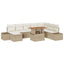 Havesofa Sæt 9 stk. Beige polyrattan