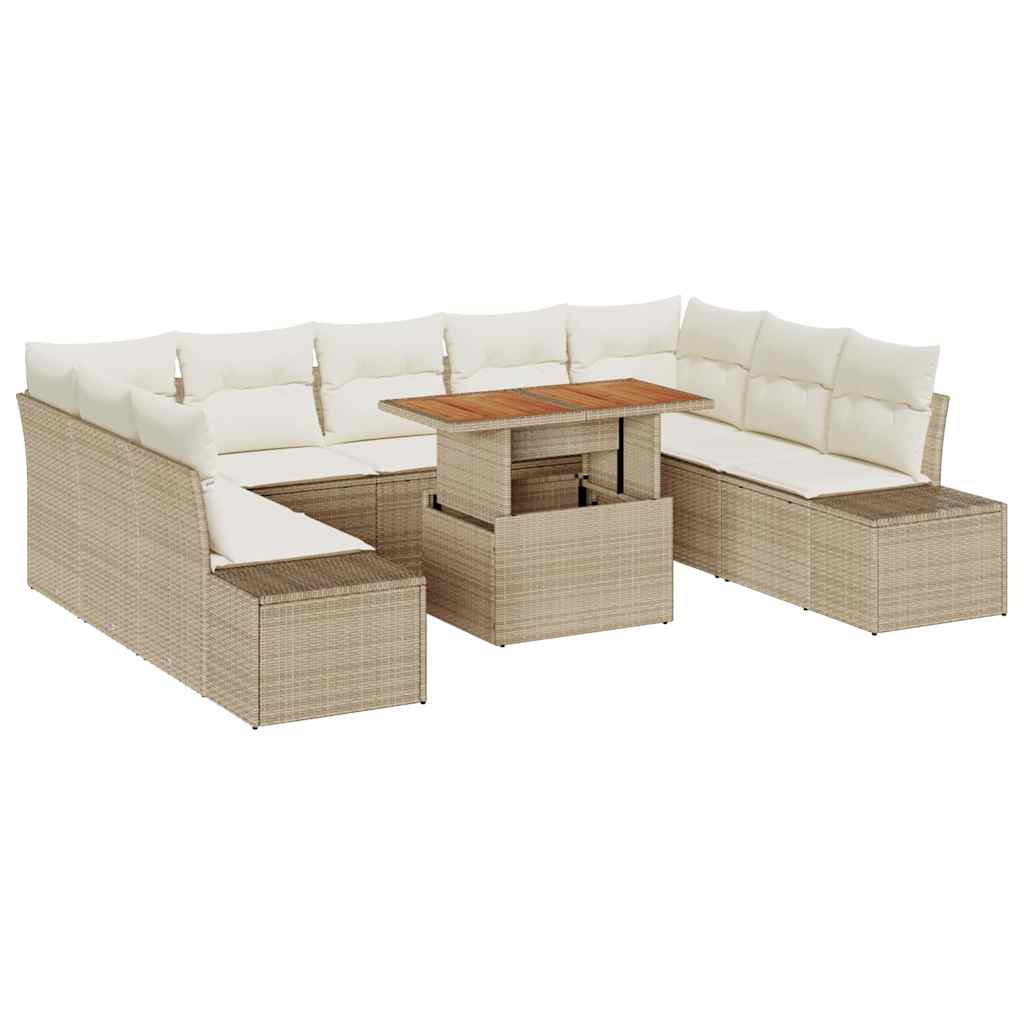 Havesofa Sæt 10 stk. Beige og creme