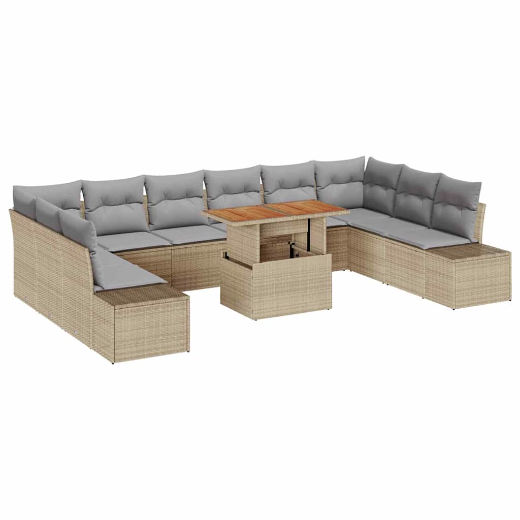 Havesofa Sæt 11 stk. Beige og grå