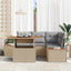 Havesofa Sæt 5 stk. Beige og grå