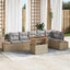 Havesofa Sæt 7 stk. Beige polyrattan
