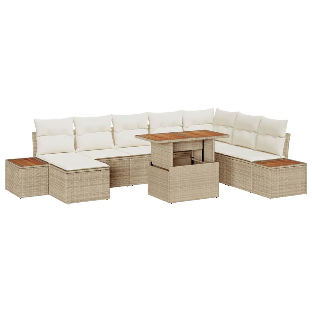 Havesofa Sæt 9 stk. Beige og creme
