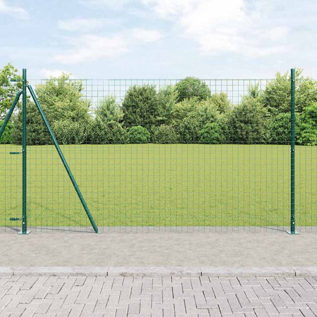 Hegn stang med beton base 26 stk. Grøn Pulverlakeret stål