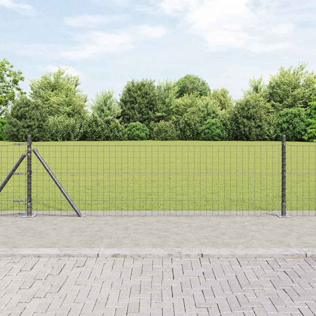 Hegn stang med beton base 52 stk. Grå Pulverlakeret stål
