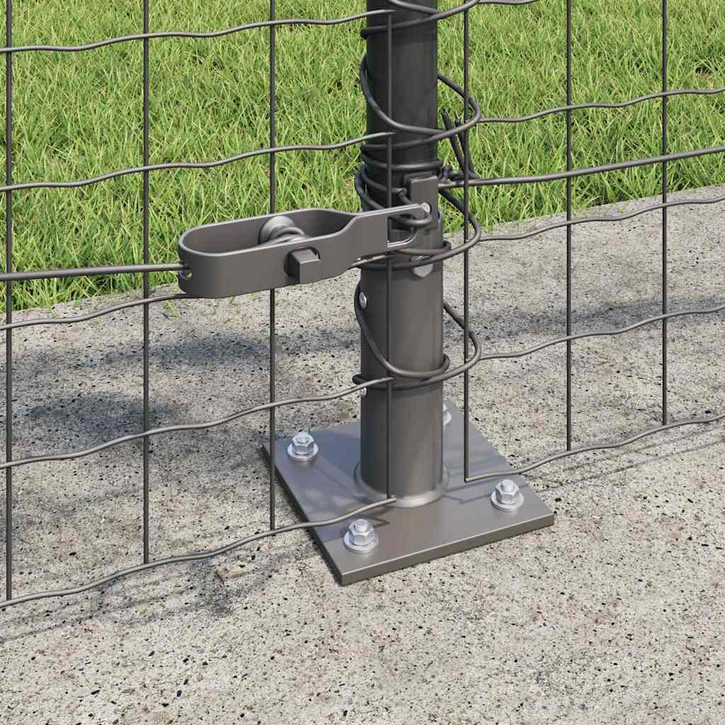 Hegn stang med beton base 26 stk. Grå Pulverlakeret stål