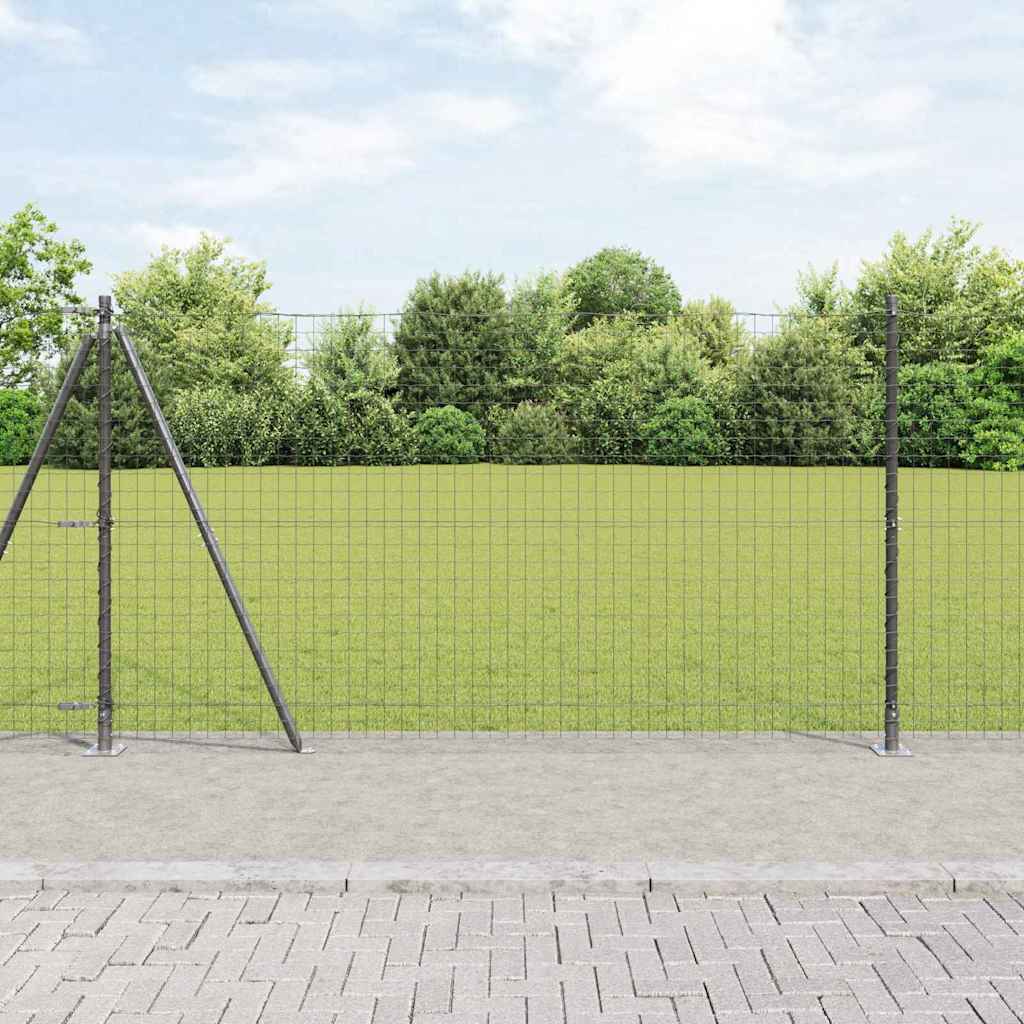 Hegn stang med beton base 52 stk. Grå Pulverlakeret stål