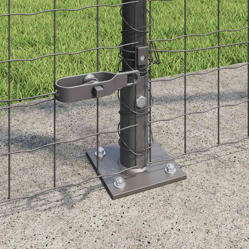 Hegn stang med beton base 26 stk. Grå Pulverlakeret stål