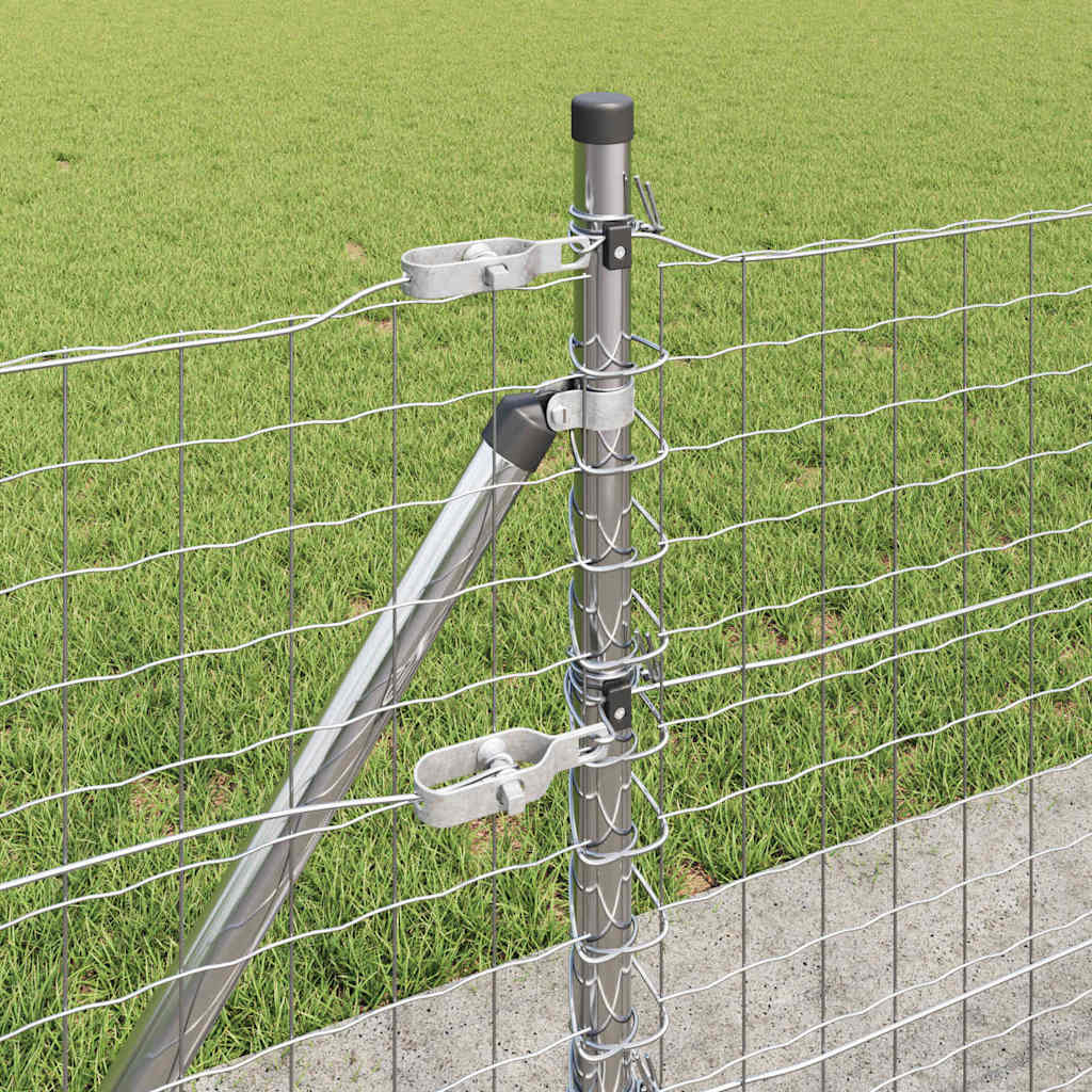 Hegn stang med beton base 26 stk. Sølv Pulverlakeret stål